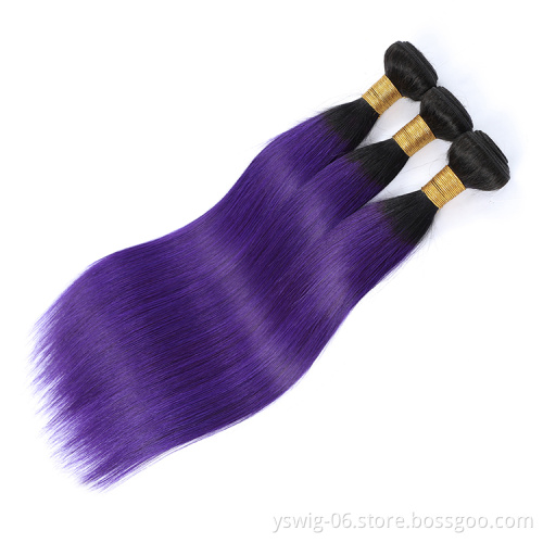 2021 New Arrival Brazilian Purple Bundles Virgin Straight Hair 3 Bundles Virgin Unprocessed Human Hair Brazilian Hair Bundles
